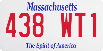 MA license plate 438WT1
