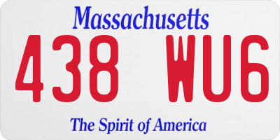 MA license plate 438WU6