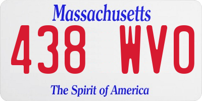 MA license plate 438WV0