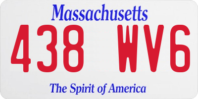 MA license plate 438WV6