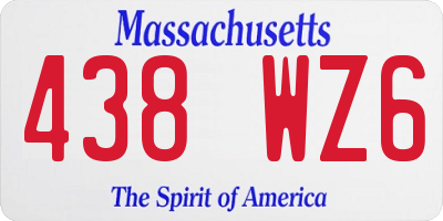 MA license plate 438WZ6