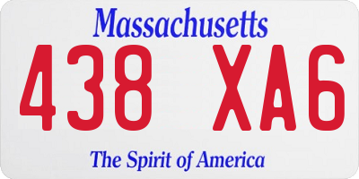 MA license plate 438XA6