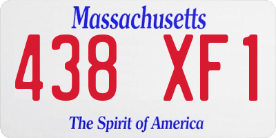 MA license plate 438XF1