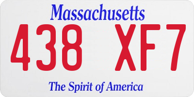 MA license plate 438XF7