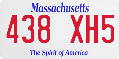 MA license plate 438XH5