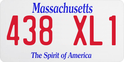 MA license plate 438XL1