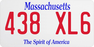 MA license plate 438XL6