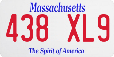 MA license plate 438XL9
