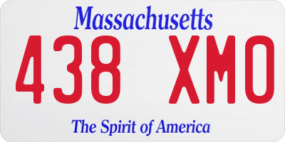 MA license plate 438XM0
