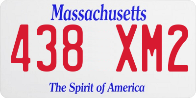 MA license plate 438XM2