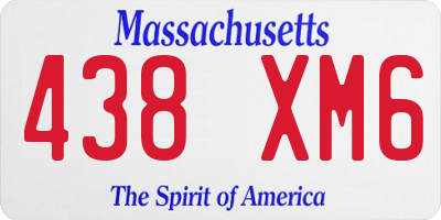 MA license plate 438XM6
