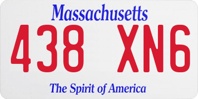 MA license plate 438XN6