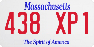 MA license plate 438XP1