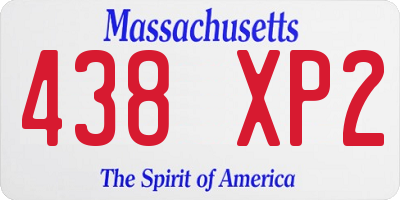 MA license plate 438XP2