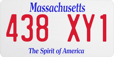 MA license plate 438XY1