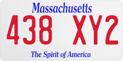 MA license plate 438XY2