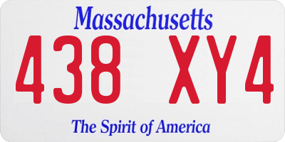MA license plate 438XY4