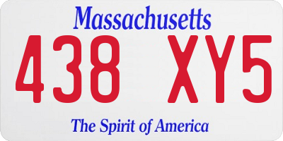 MA license plate 438XY5
