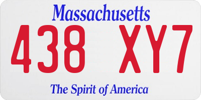 MA license plate 438XY7