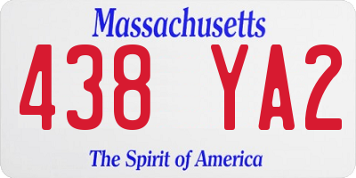 MA license plate 438YA2