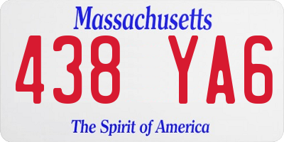 MA license plate 438YA6