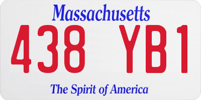 MA license plate 438YB1