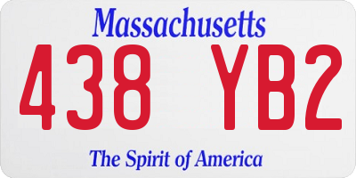MA license plate 438YB2