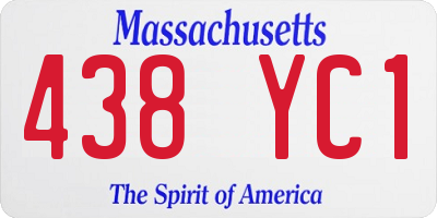 MA license plate 438YC1