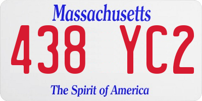 MA license plate 438YC2