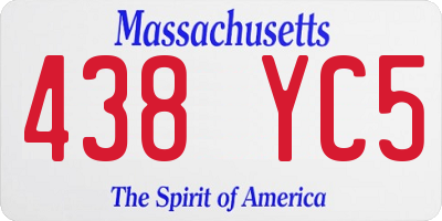 MA license plate 438YC5