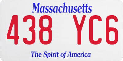 MA license plate 438YC6