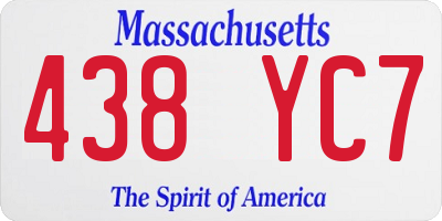 MA license plate 438YC7