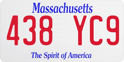 MA license plate 438YC9