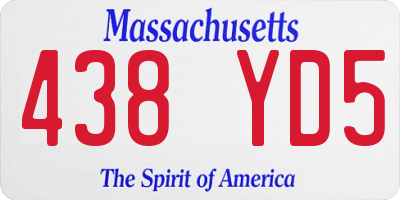 MA license plate 438YD5