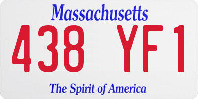 MA license plate 438YF1