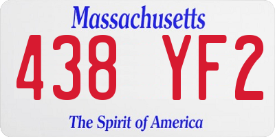 MA license plate 438YF2