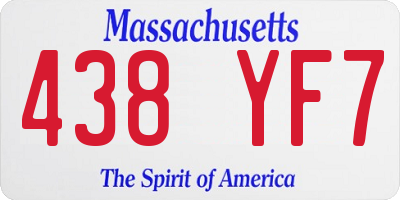 MA license plate 438YF7