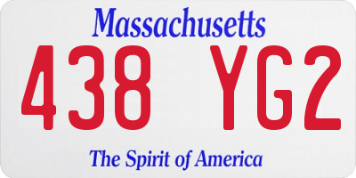 MA license plate 438YG2
