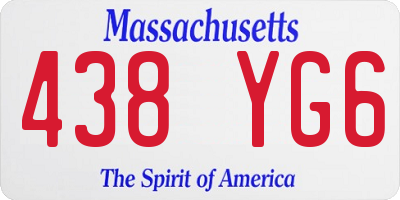 MA license plate 438YG6