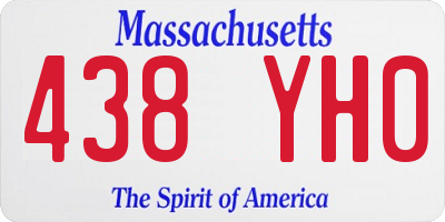 MA license plate 438YH0
