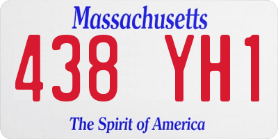 MA license plate 438YH1