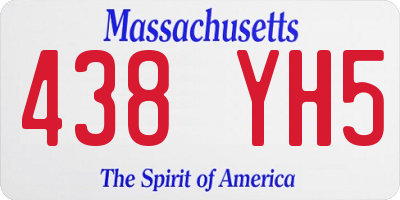 MA license plate 438YH5