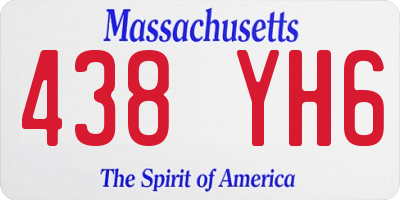MA license plate 438YH6