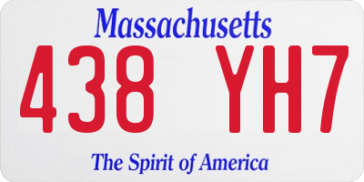 MA license plate 438YH7