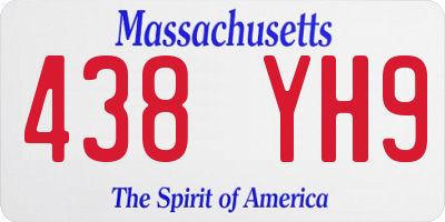 MA license plate 438YH9
