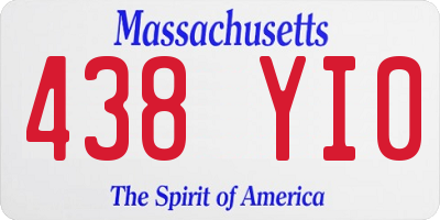 MA license plate 438YI0
