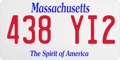 MA license plate 438YI2