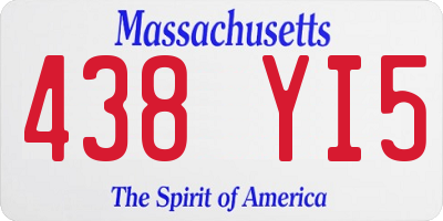 MA license plate 438YI5