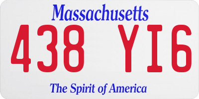 MA license plate 438YI6