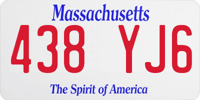 MA license plate 438YJ6